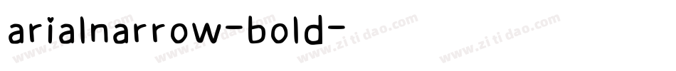 arialnarrow-bold字体转换