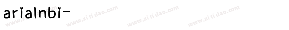 arialnbi字体转换