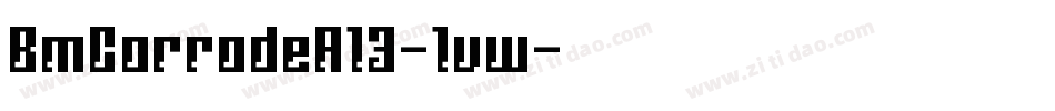 BmCorrodeA13-lvw字体转换