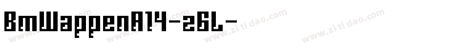 BmWappenA14-z6L字体转换