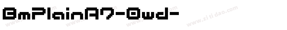 BmPlainA7-0wd字体转换