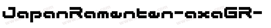 JapanRamenten-axaGR字体转换