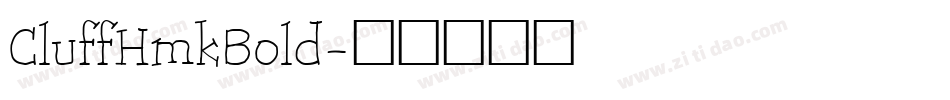 CluffHmkBold字体转换