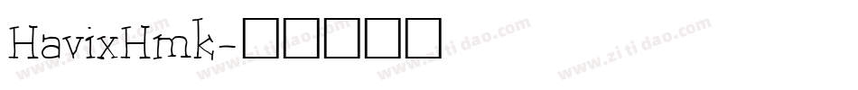 HavixHmk字体转换