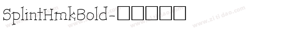 SplintHmkBold字体转换