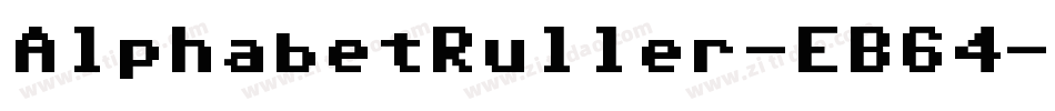 AlphabetRuller-EB64字体转换