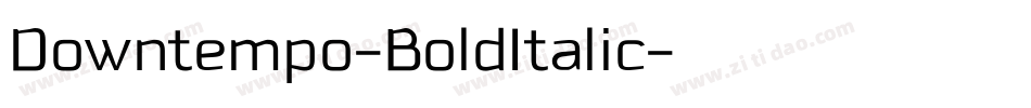Downtempo-BoldItalic字体转换