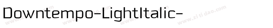 Downtempo-LightItalic字体转换