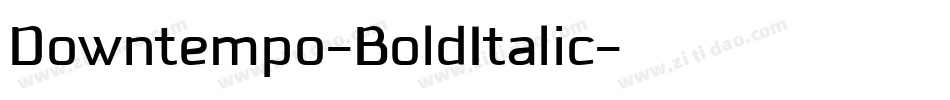 Downtempo-BoldItalic字体转换