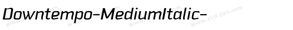 Downtempo-MediumItalic字体转换