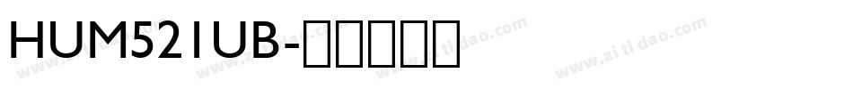 HUM521UB字体转换