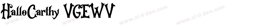 HalloCarthy-VGEWV字体转换