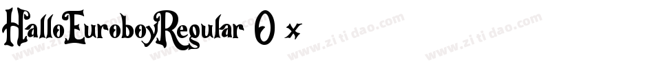 HalloEuroboyRegular-O5x4字体转换