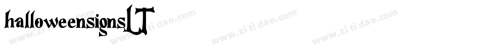 halloweensignsLT-1字体转换