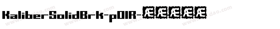 KaliberSolidBrk-pO1R字体转换