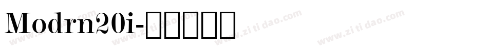 Modrn20i字体转换