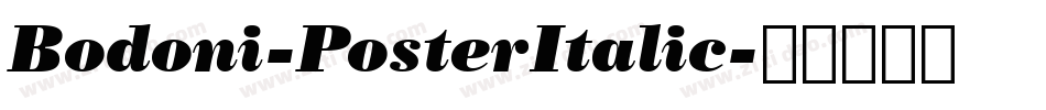 Bodoni-PosterItalic字体转换