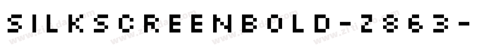 SilkscreenBold-z863字体转换