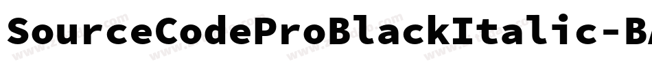 SourceCodeProBlackItalic-BA9B字体转换
