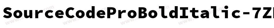 SourceCodeProBoldItalic-7ZRB字体转换