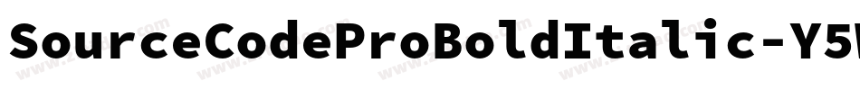 SourceCodeProBoldItalic-Y5Wq字体转换