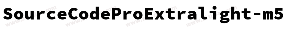 SourceCodeProExtralight-m5r2字体转换