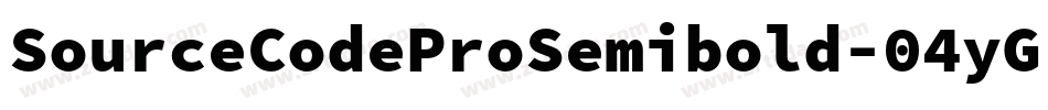 SourceCodeProSemibold-04yG字体转换