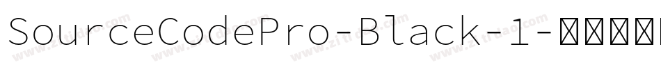 SourceCodePro-Black-1字体转换
