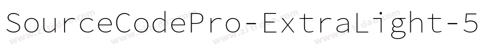 SourceCodePro-ExtraLight-5字体转换