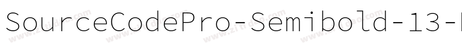 SourceCodePro-Semibold-13字体转换