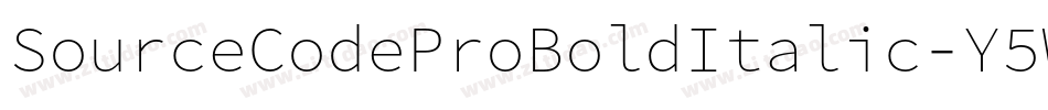 SourceCodeProBoldItalic-Y5Wq字体转换