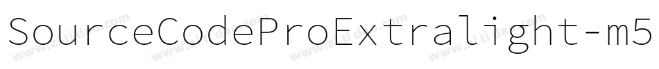 SourceCodeProExtralight-m5r2字体转换