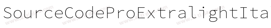 SourceCodeProExtralightItalic-dpex字体转换