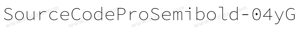 SourceCodeProSemibold-04yG字体转换