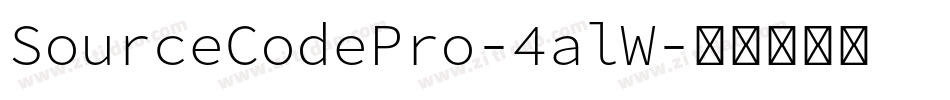 SourceCodePro-4alW字体转换