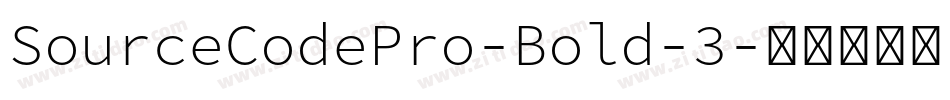 SourceCodePro-Bold-3字体转换