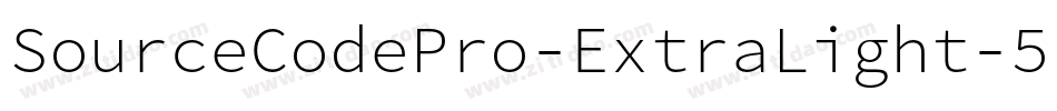 SourceCodePro-ExtraLight-5字体转换
