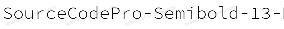 SourceCodePro-Semibold-13字体转换