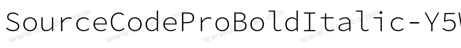 SourceCodeProBoldItalic-Y5Wq字体转换