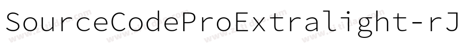 SourceCodeProExtralight-rJpx字体转换