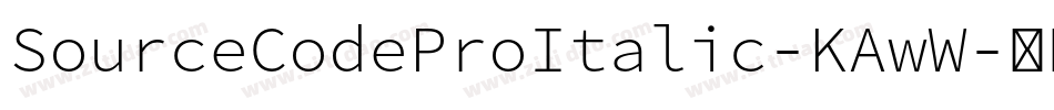 SourceCodeProItalic-KAwW字体转换