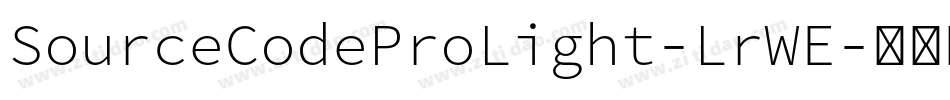 SourceCodeProLight-LrWE字体转换