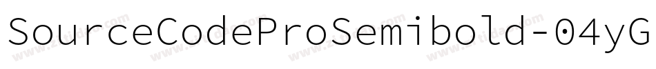 SourceCodeProSemibold-04yG字体转换