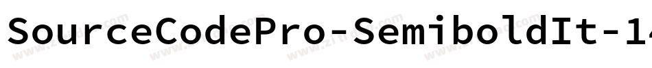 SourceCodePro-SemiboldIt-14字体转换