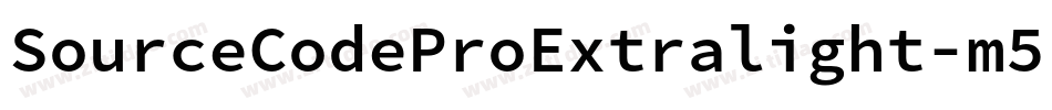 SourceCodeProExtralight-m5r2字体转换