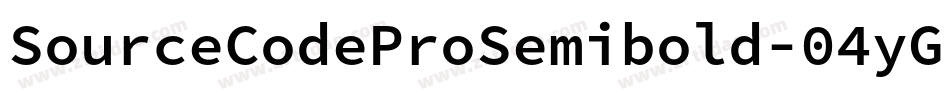 SourceCodeProSemibold-04yG字体转换