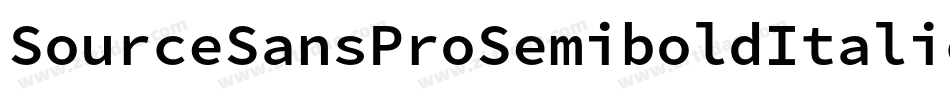 SourceSansProSemiboldItalic-wP88字体转换