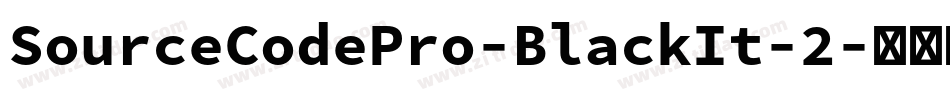 SourceCodePro-BlackIt-2字体转换