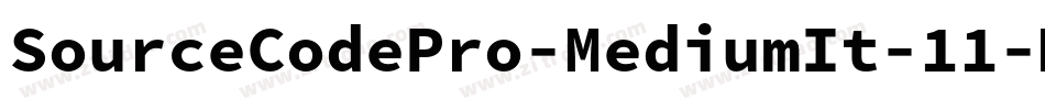 SourceCodePro-MediumIt-11字体转换