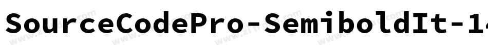 SourceCodePro-SemiboldIt-14字体转换